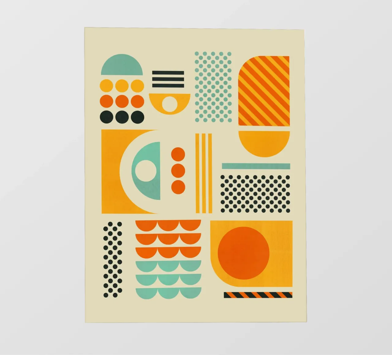 Bauhaus Geometric Pattern Art Print pellicola backlit da showmemars