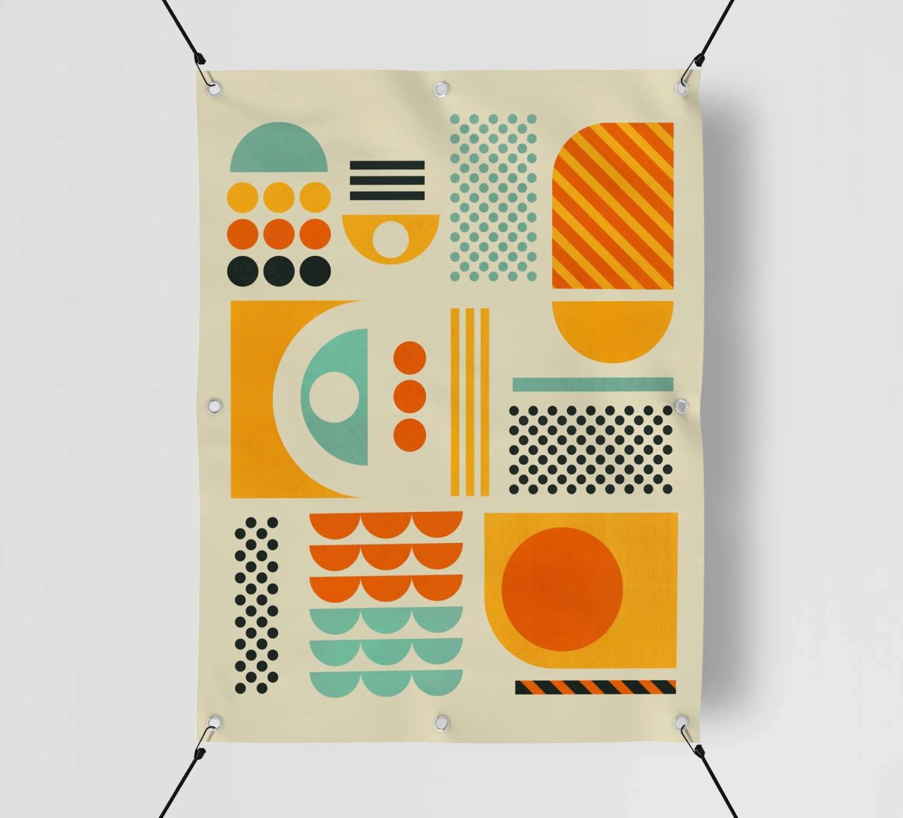 Bauhaus Geometric Pattern Art Print telo in pvc da showmemars