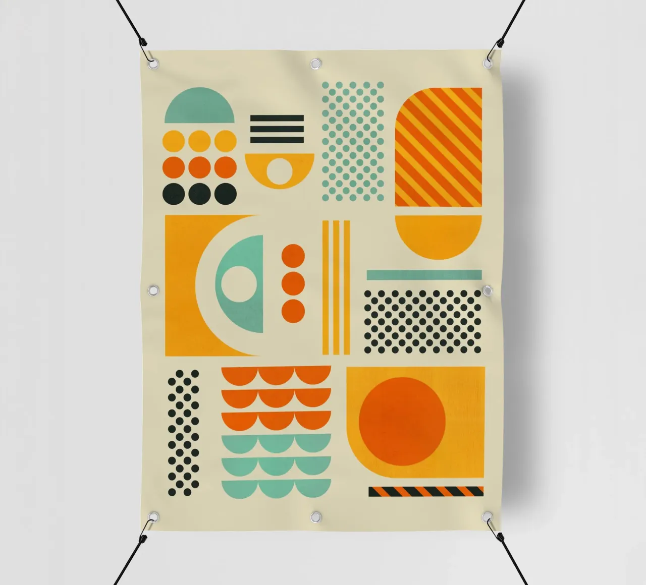 Bauhaus Geometric Pattern Art Print telo in pvc da showmemars
