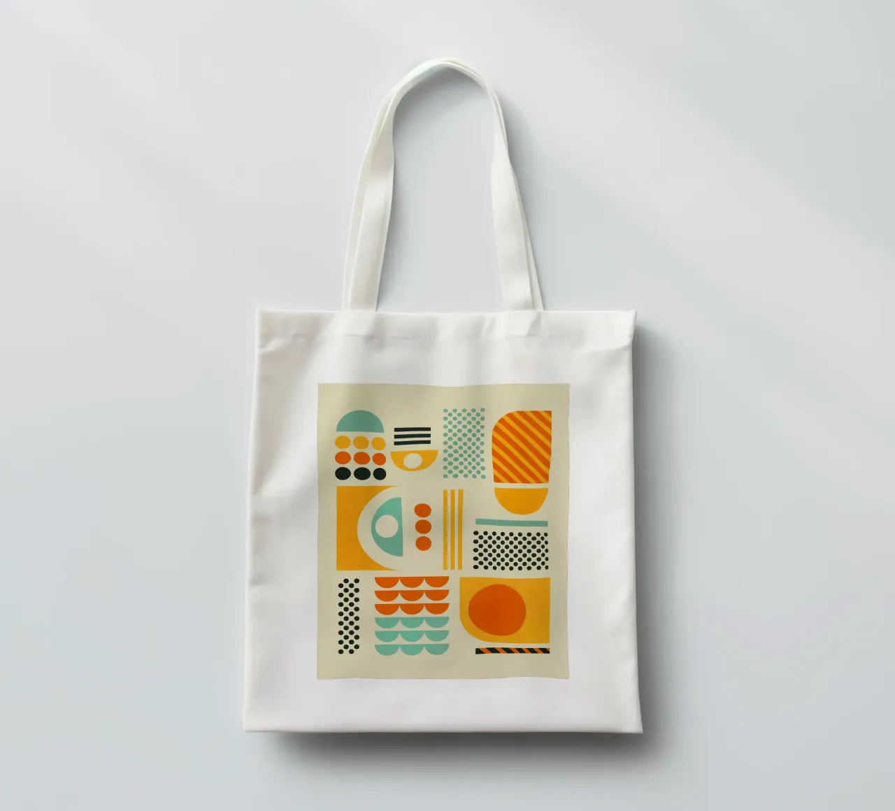 Bauhaus Geometric Pattern Art Print borsa in juta da showmemars
