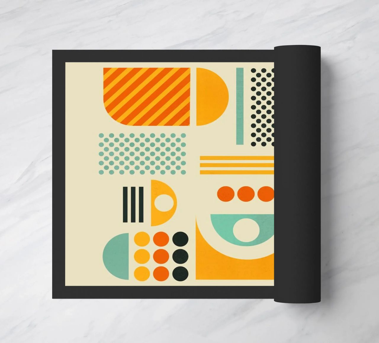 Bauhaus Geometric Pattern Art Print felpudo de showmemars