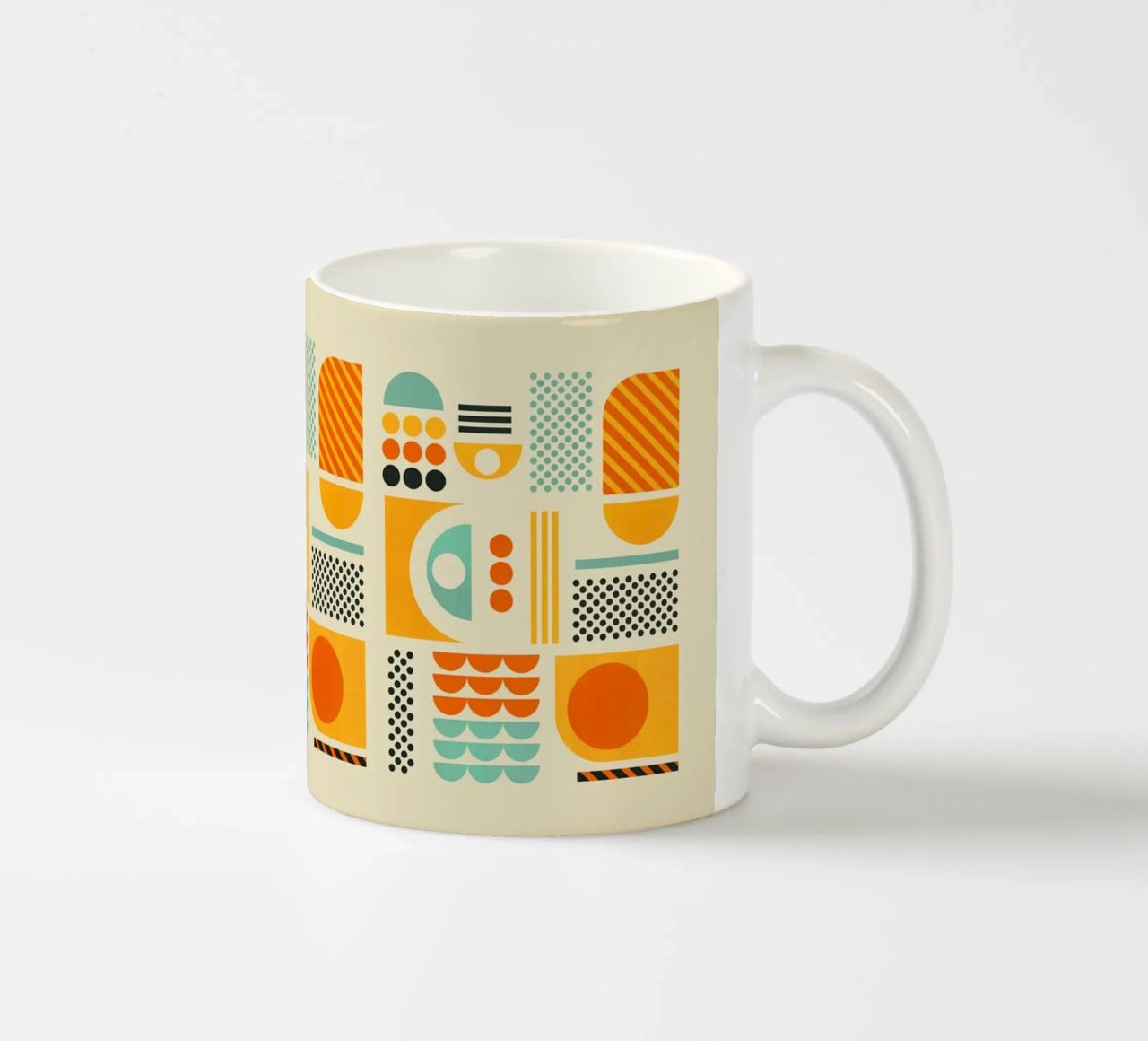 Bauhaus Geometric Pattern Art Print taza de cerámica de showmemars