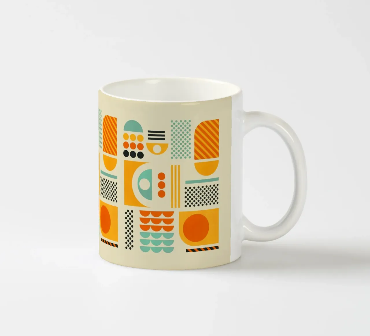 Bauhaus Geometric Pattern Art Print Keramik Tasse von showmemars