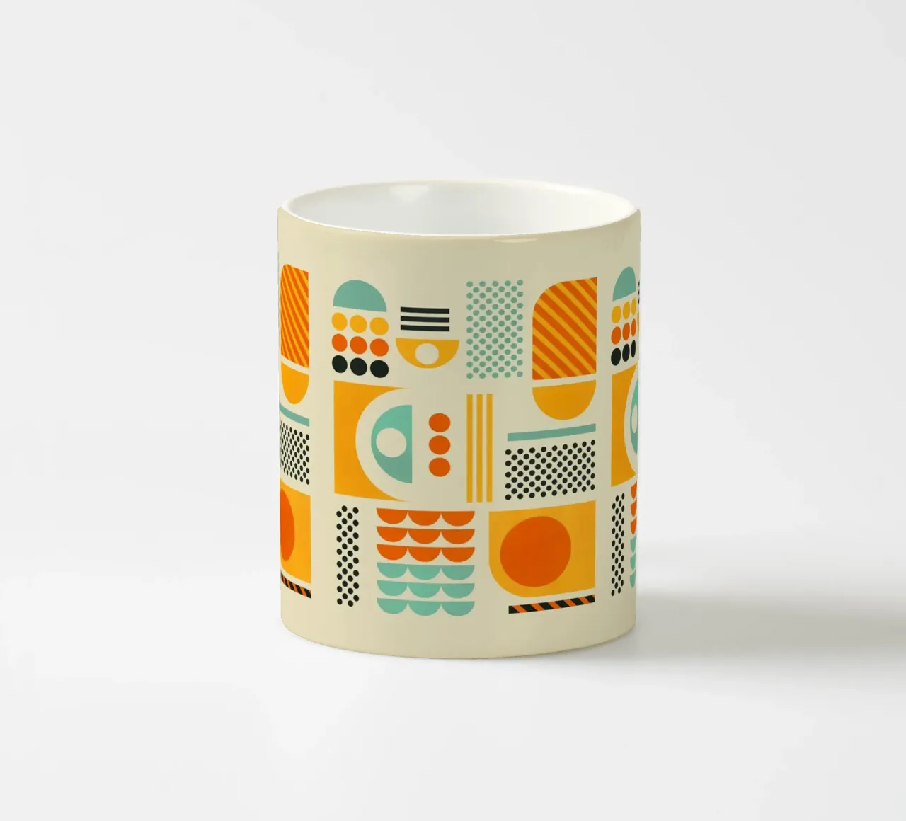 Bauhaus Geometric Pattern Art Print Keramik Tasse von showmemars