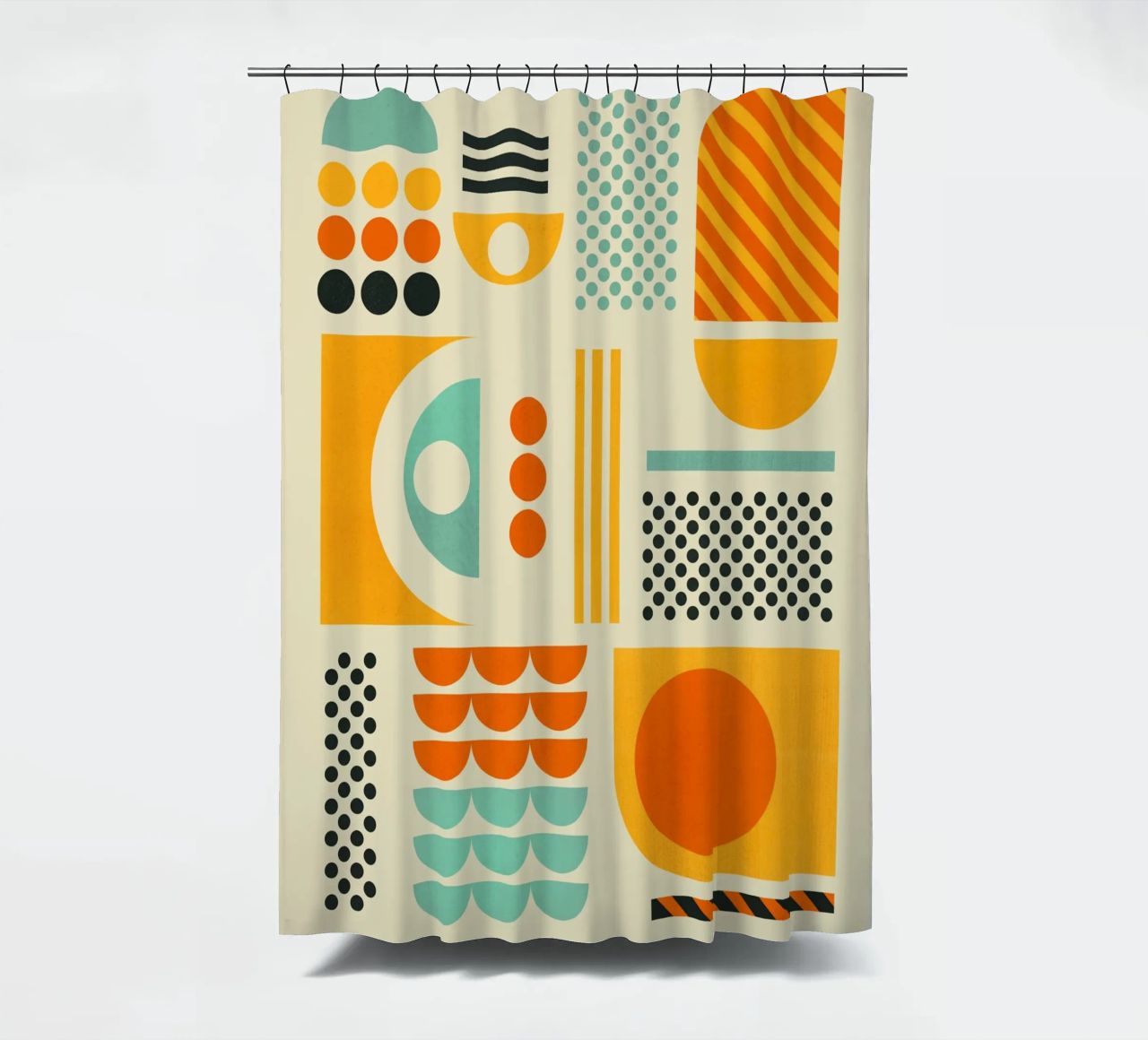 Bauhaus Geometric Pattern Art Print cortina de baño de showmemars