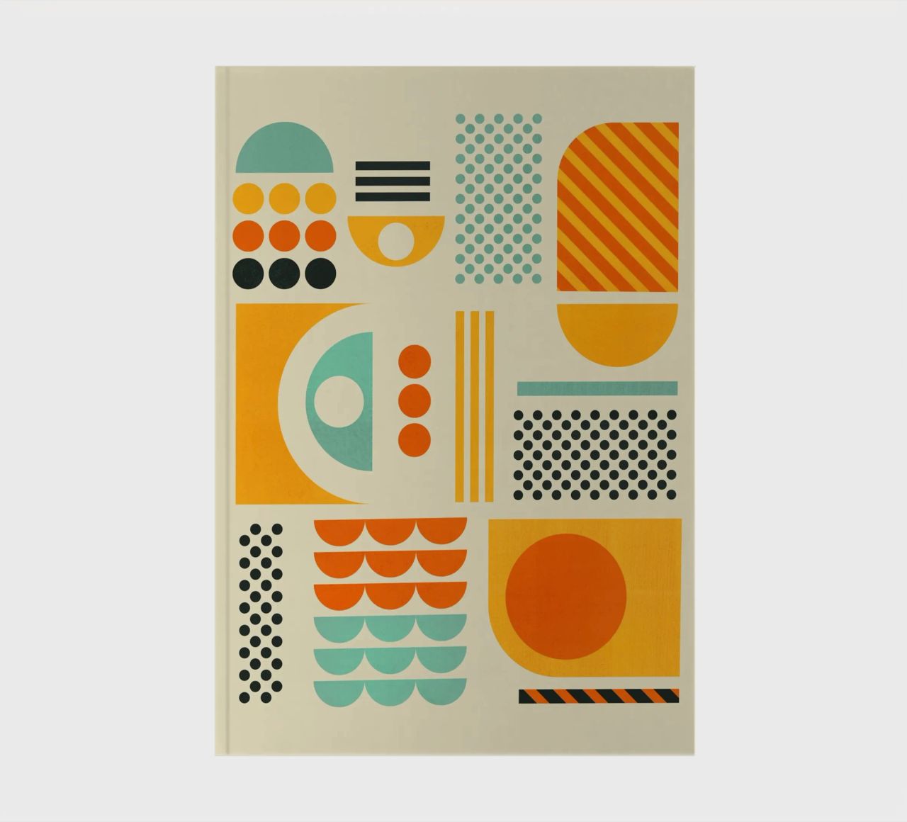 Bauhaus Geometric Pattern Art Print carnet de notes de showmemars