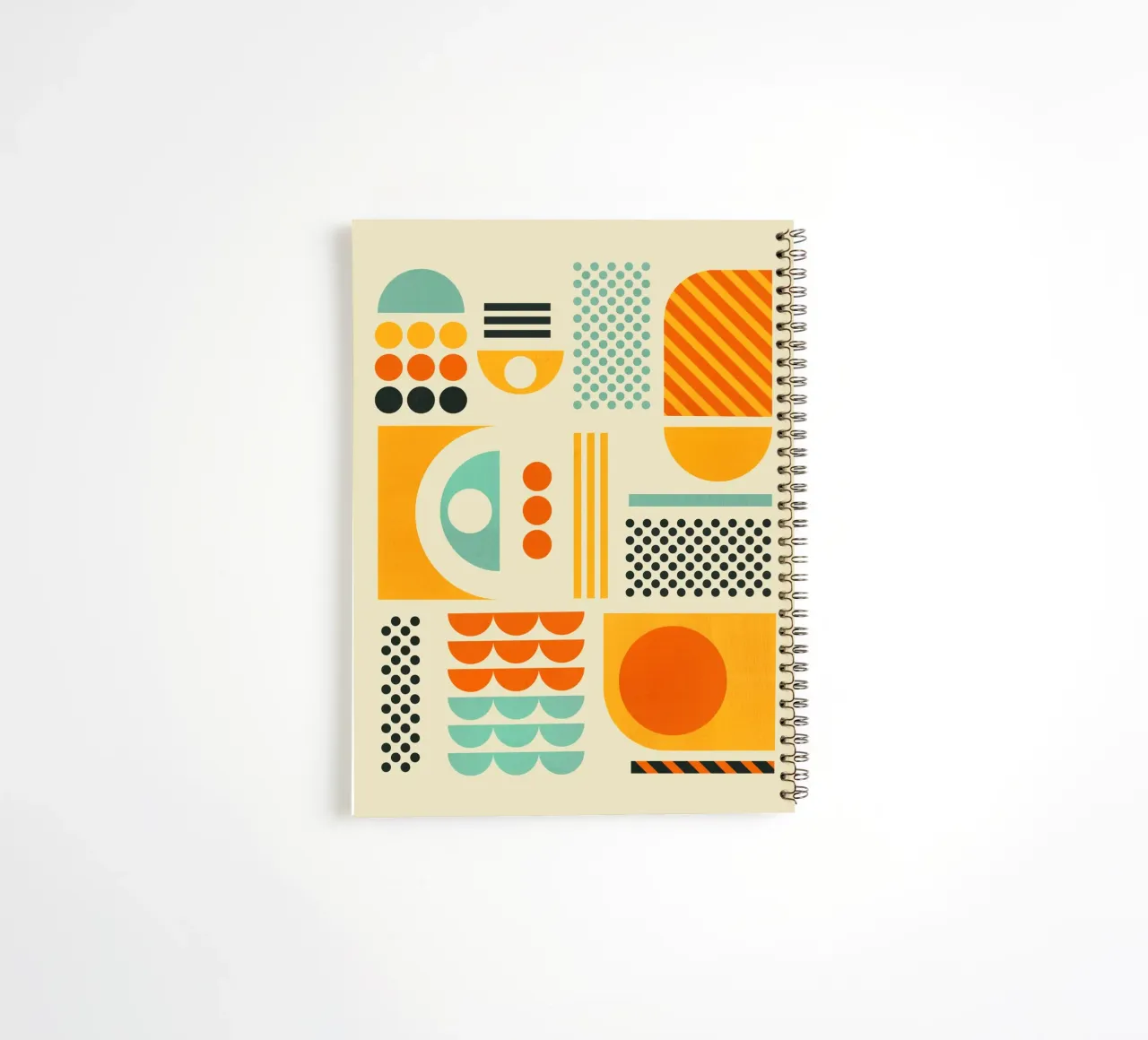Bauhaus Geometric Pattern Art Print diario ad anelli da showmemars