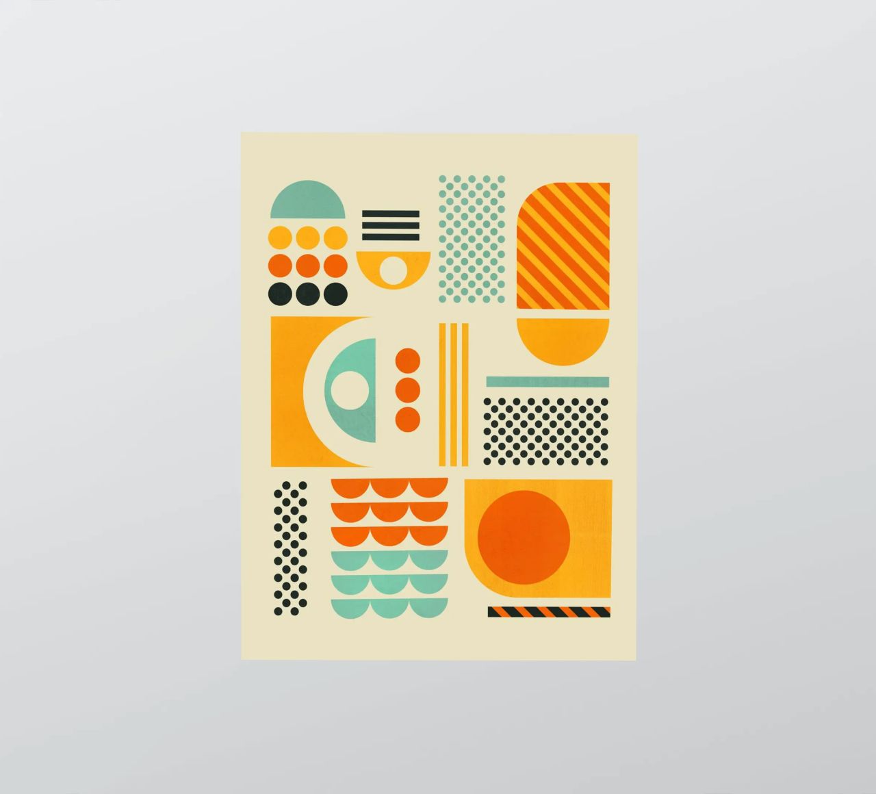 Bauhaus Geometric Pattern Art Print pegatina de showmemars
