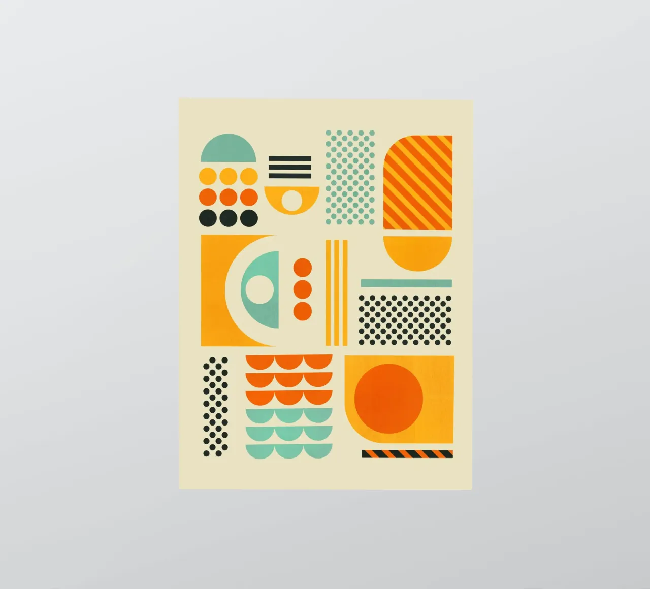 Bauhaus Geometric Pattern Art Print adesivo da showmemars