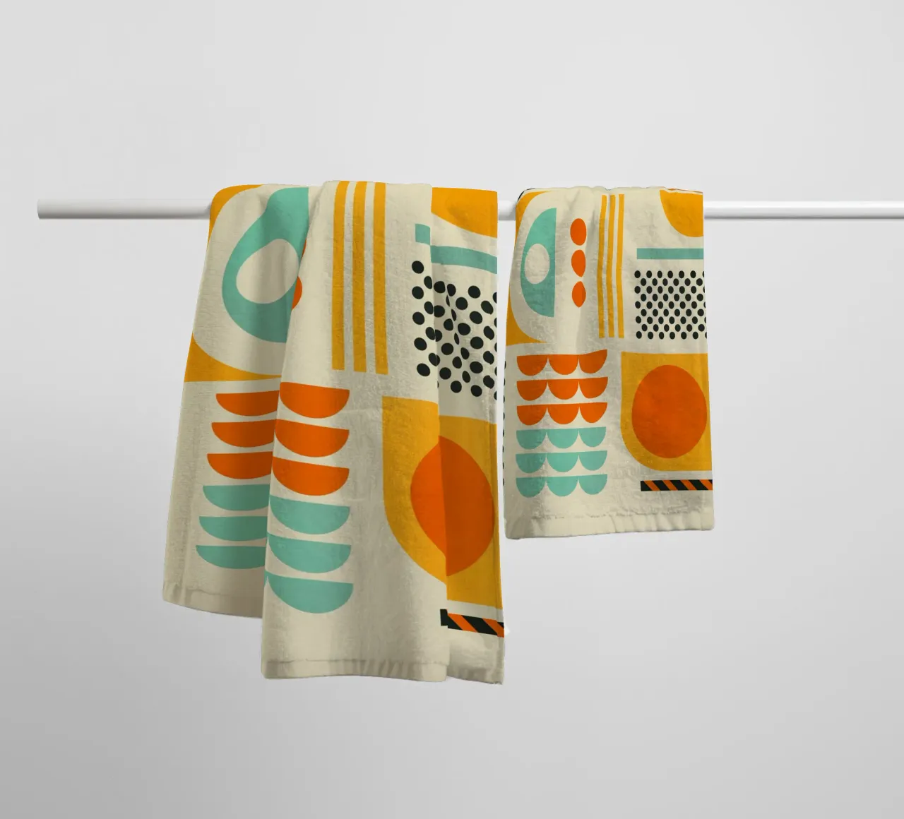 Bauhaus Geometric Pattern Art Print asciugamano da bagno da showmemars