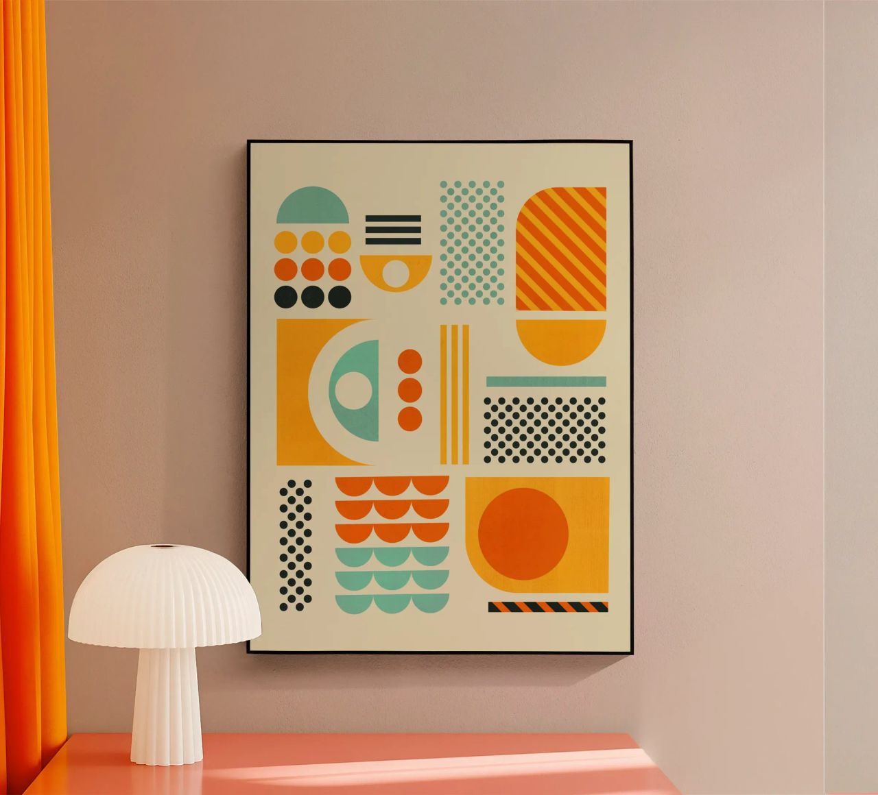 Bauhaus Geometric Pattern Art Print metacrilato de showmemars