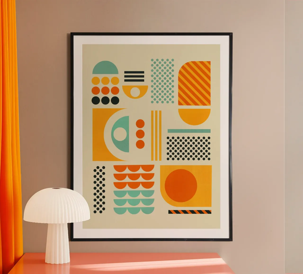 Bauhaus Geometric Pattern Art Print poster da showmemars