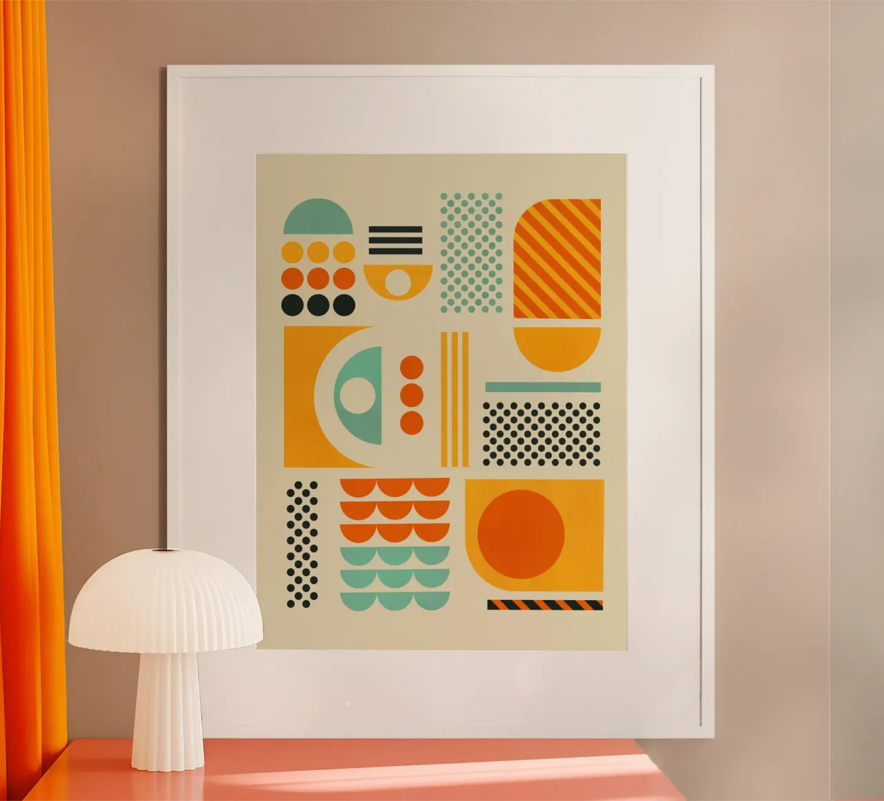 Bauhaus Geometric Pattern Art Print poster da showmemars