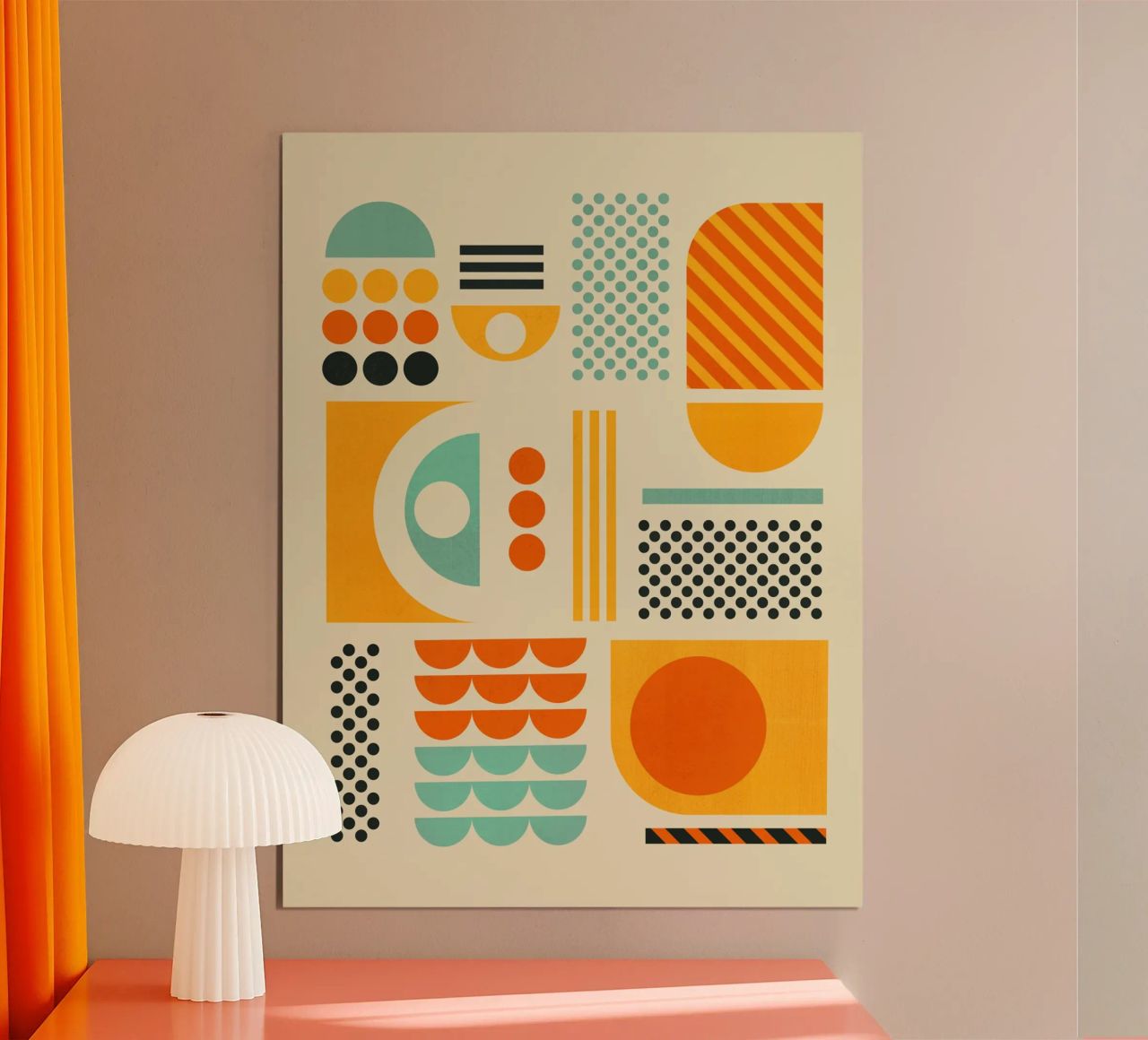 Bauhaus Geometric Pattern Art Print poster de showmemars