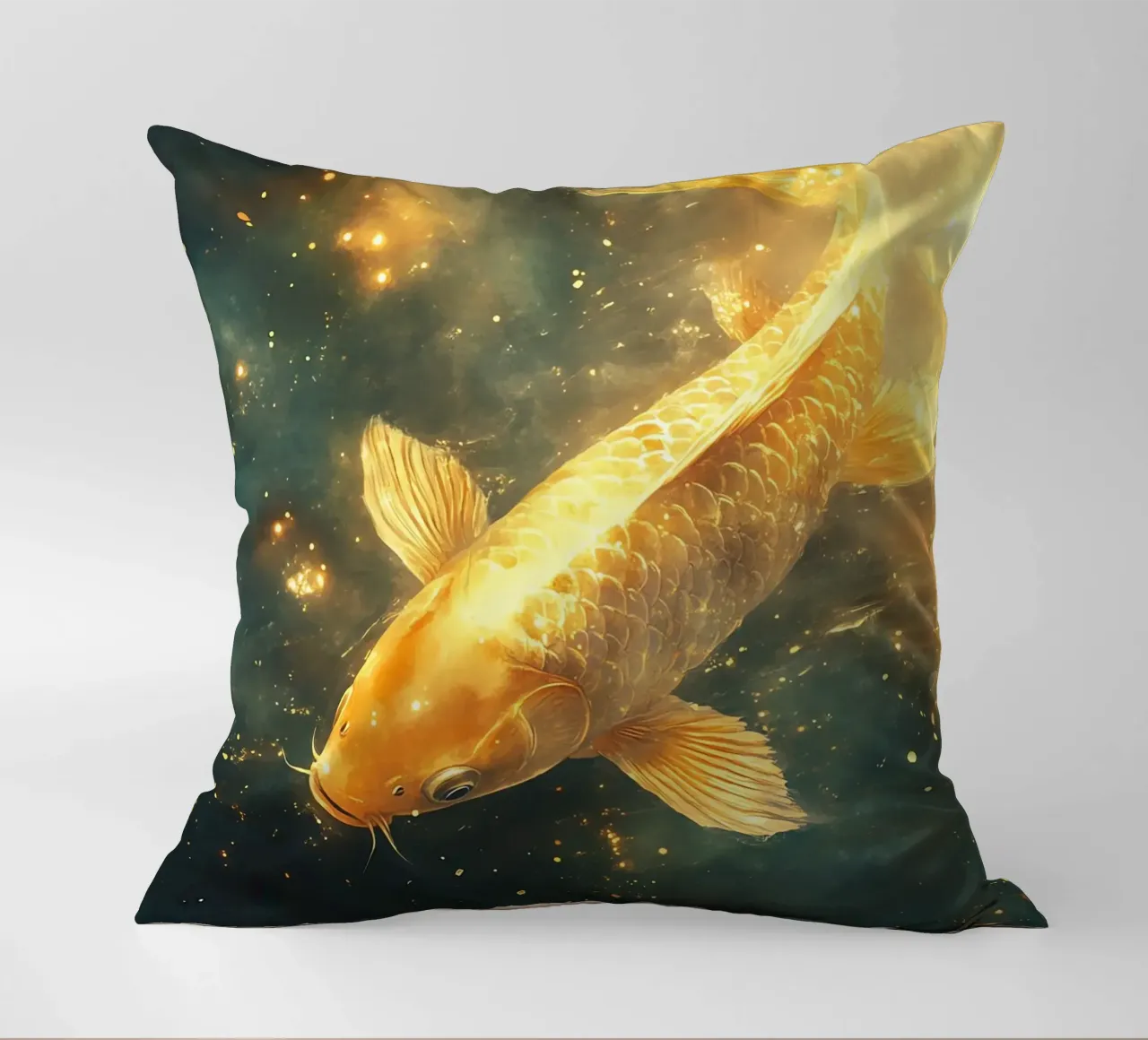 Carpa Koi dorata cuscino da Théïa's Fantasia World