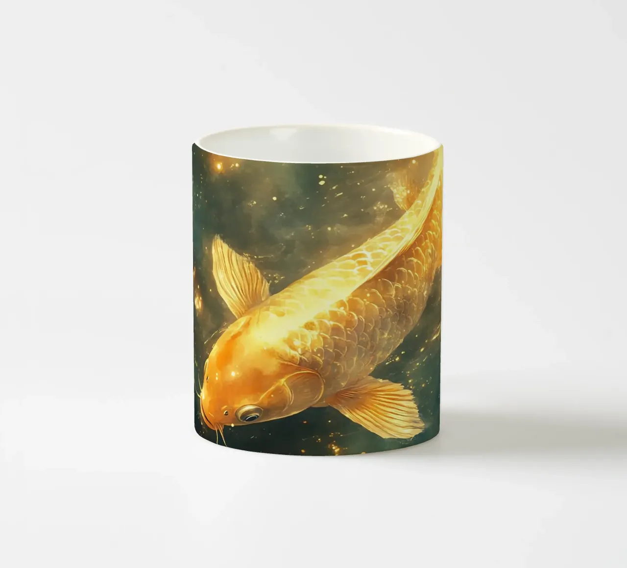 Carpa Koi dorata tazza in ceramica da Théïa's Fantasia World