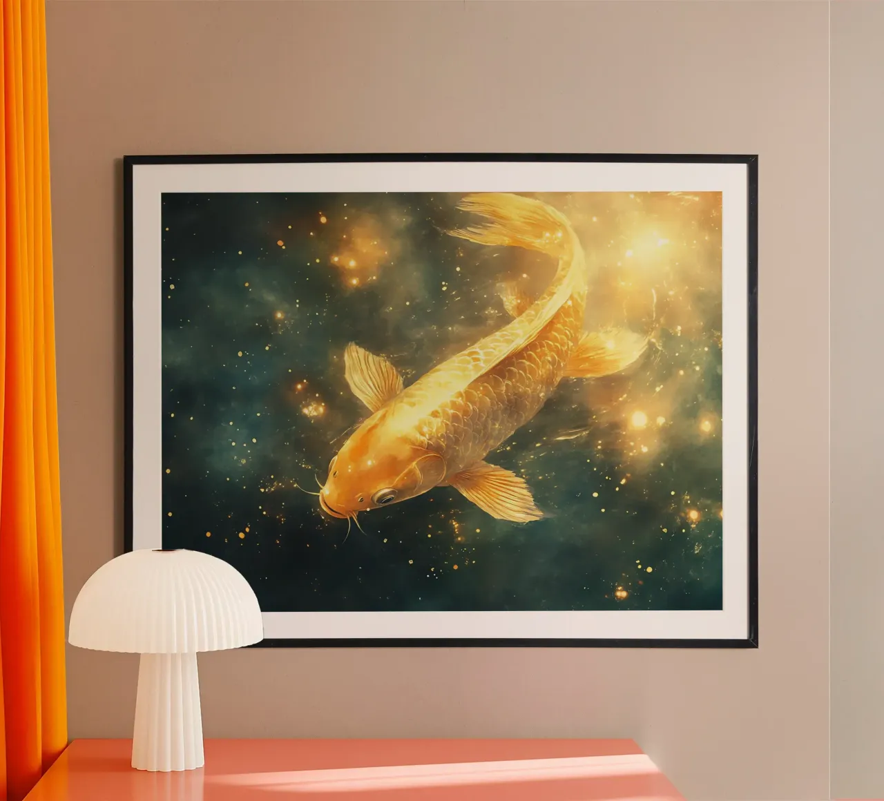 Carpa Koi dorata carta hahnemühle da Théïa's Fantasia World
