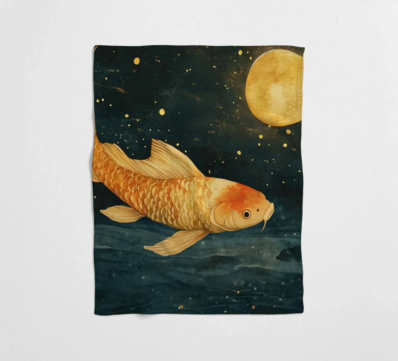 Carpa dorata al chiaro di luna coperta in pile da Théïa's Fantasia World