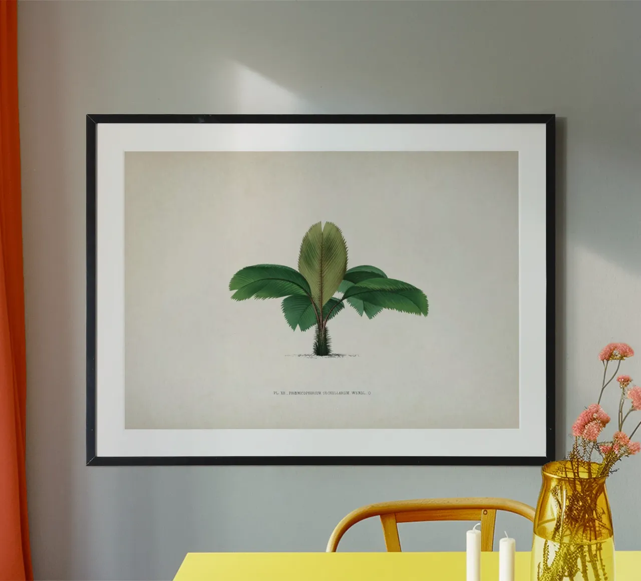 Vintage Kerchove 1 Les Palmiers 12 poster con telaio in legno da Vintage Print Collection