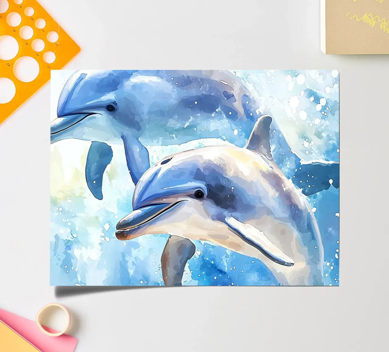 Tier-Totem Delphin Stickerbogen von Théïa's Fantasia World