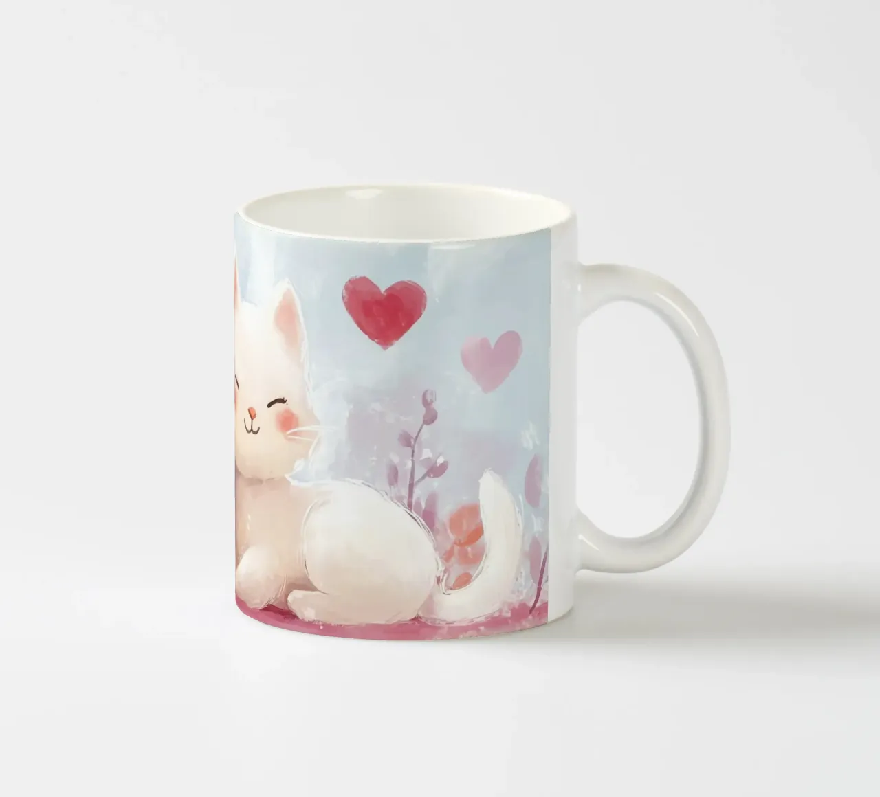 Le duo de chats kawaii mug en céramique de Théïa's Fantasia World