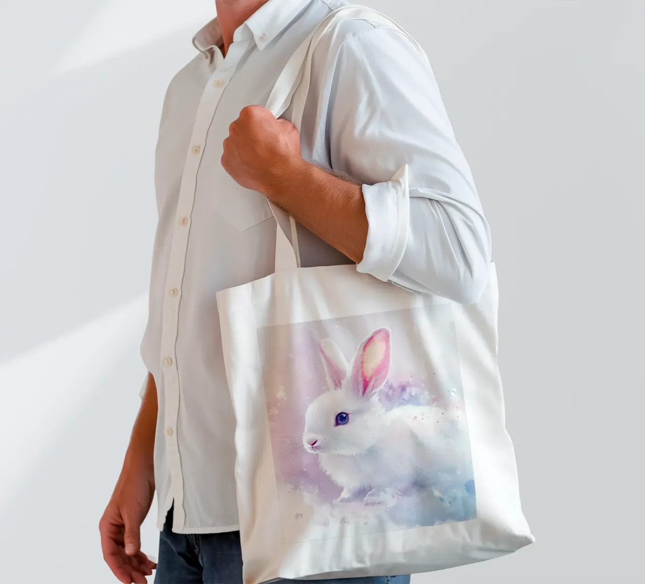 Totem animale Lapin borsa in juta da Théïa's Fantasia World