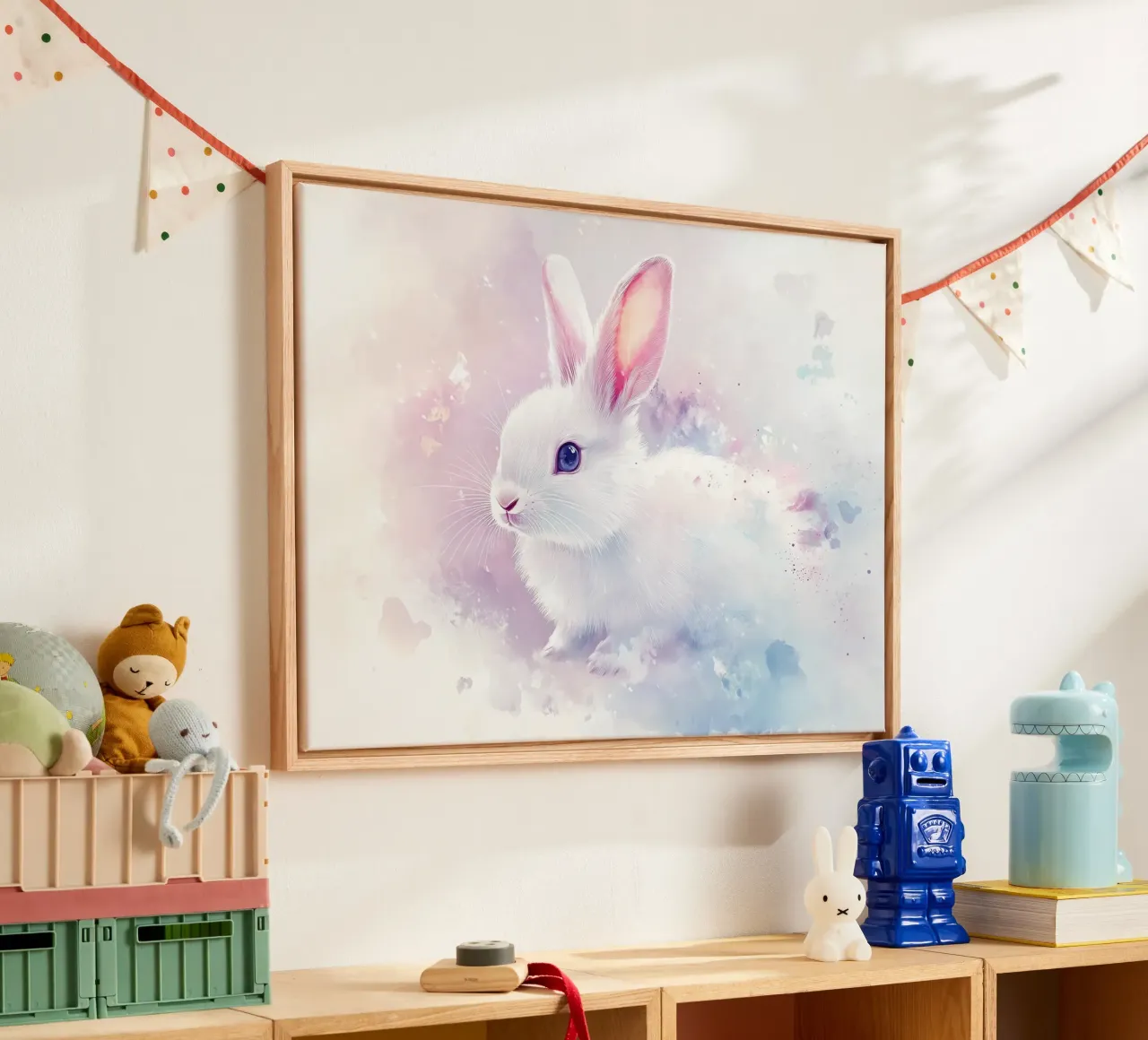 Totem animale Lapin tela con Cornice a cassetta da Théïa's Fantasia World