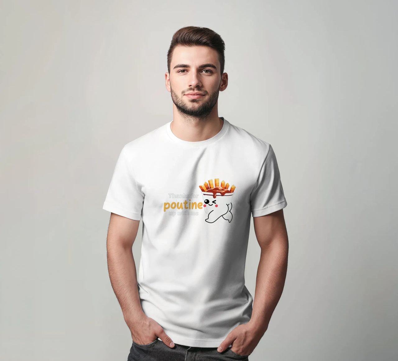 Thanks for poutine up with me t-shirt da edsonramosart
