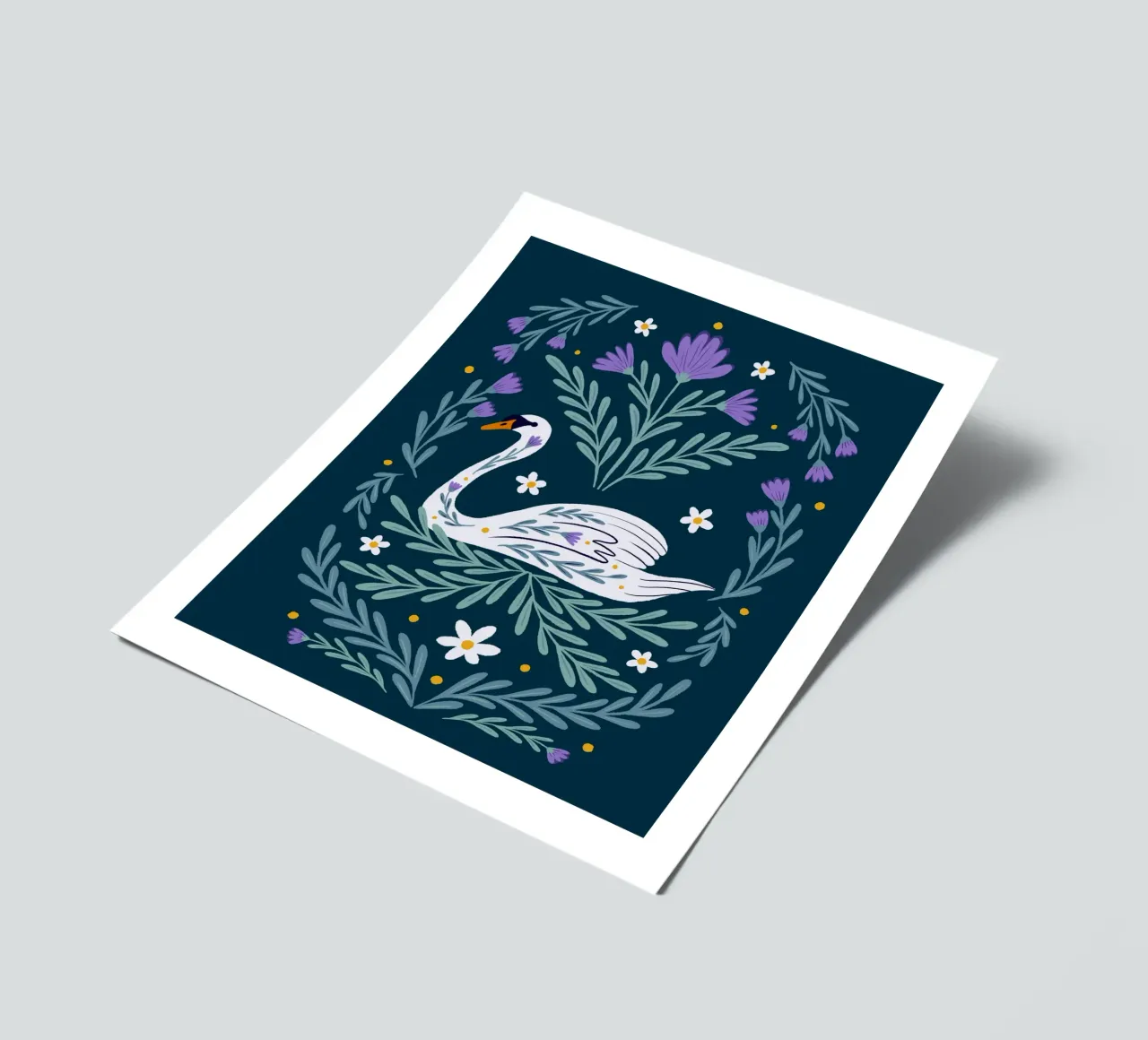 Swan - purple and teal sticker sheet by Wackapacka