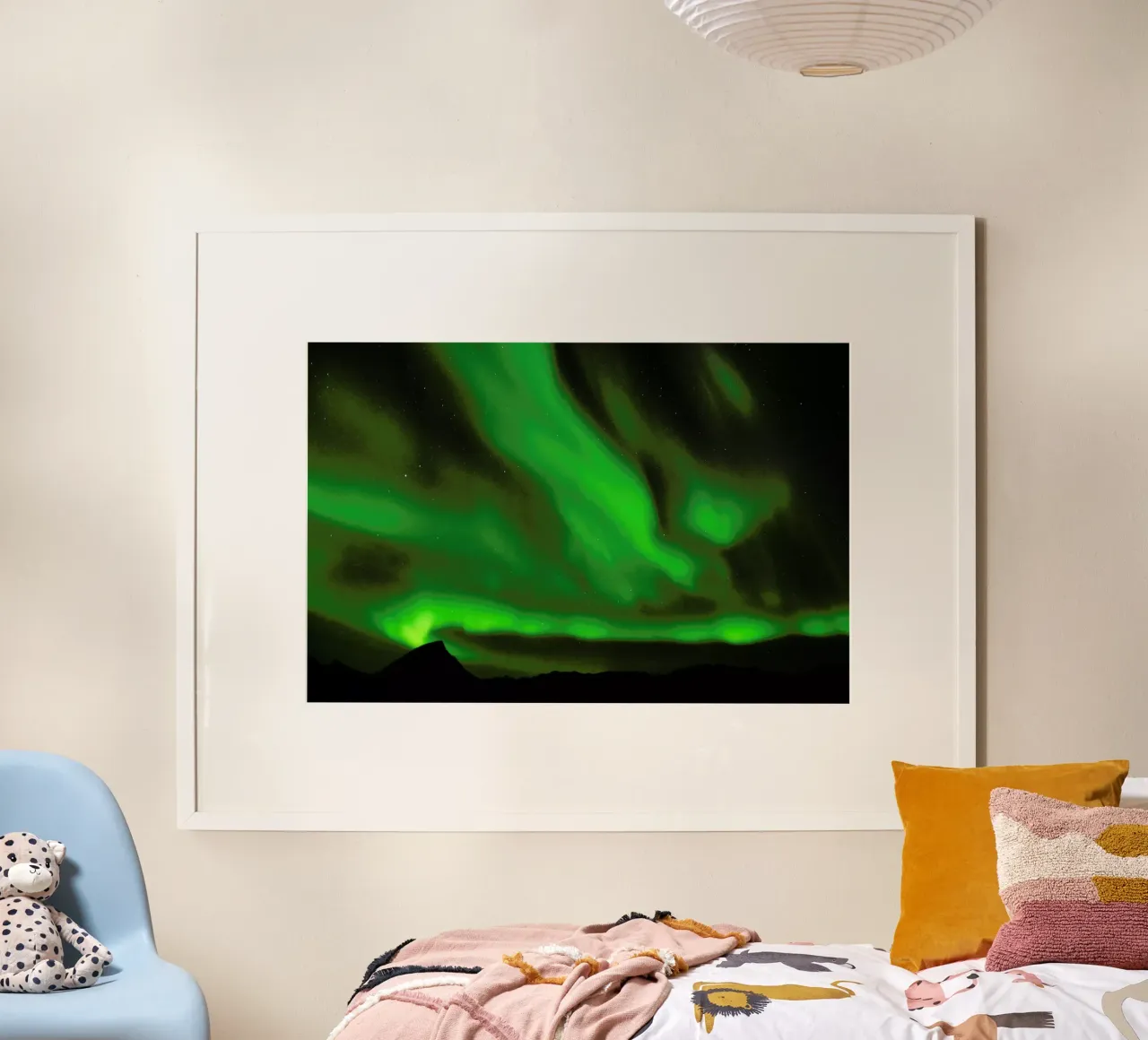 The Northern Lights 07 poster con telaio in alluminio da Nur Mut