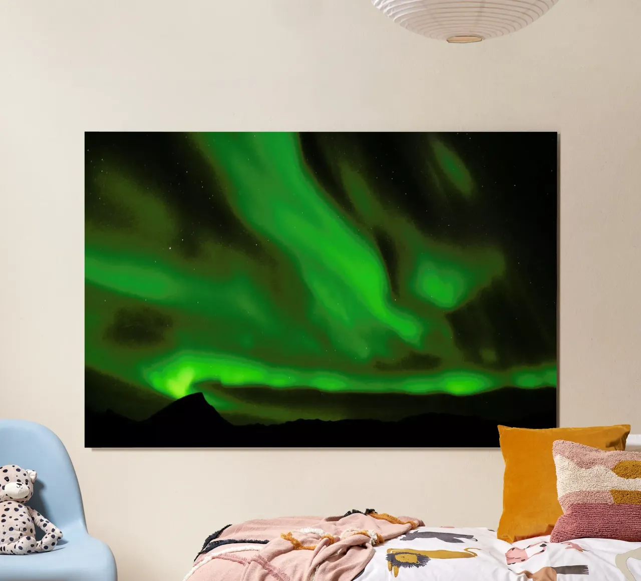 The Northern Lights 07 poster con telaio in alluminio da Nur Mut