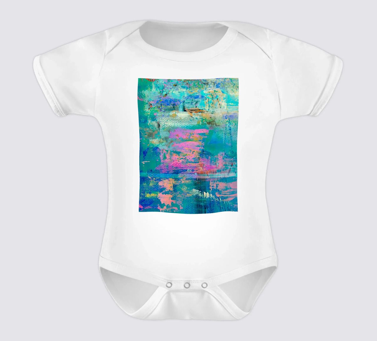Abstract movement body neonato maniche corte da LisaArtes