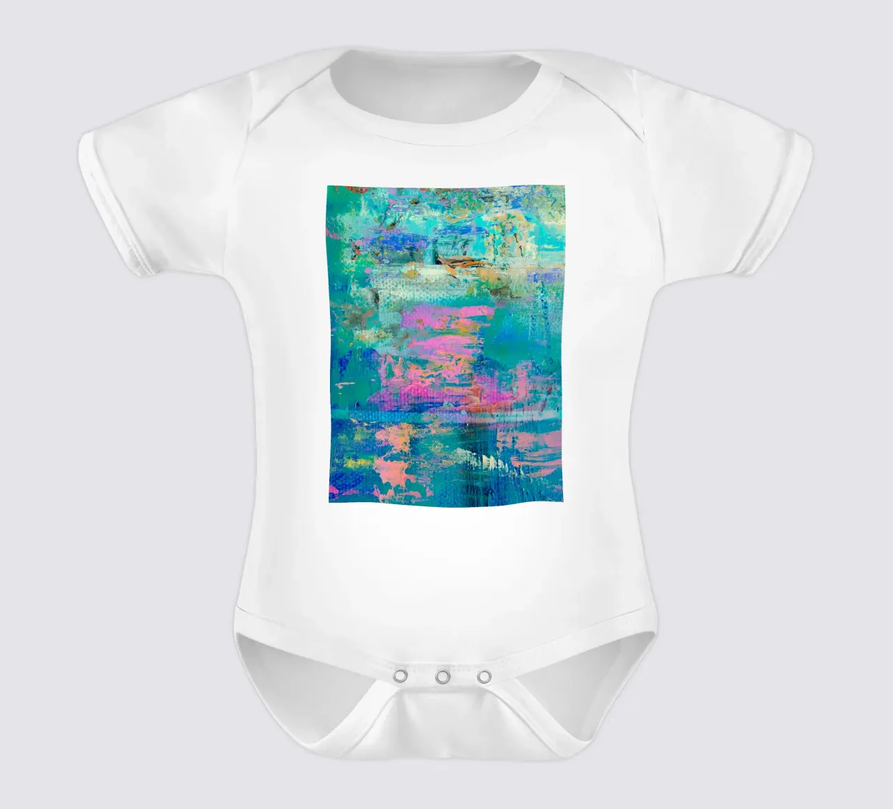 Abstract movement body neonato maniche corte da LisaArtes