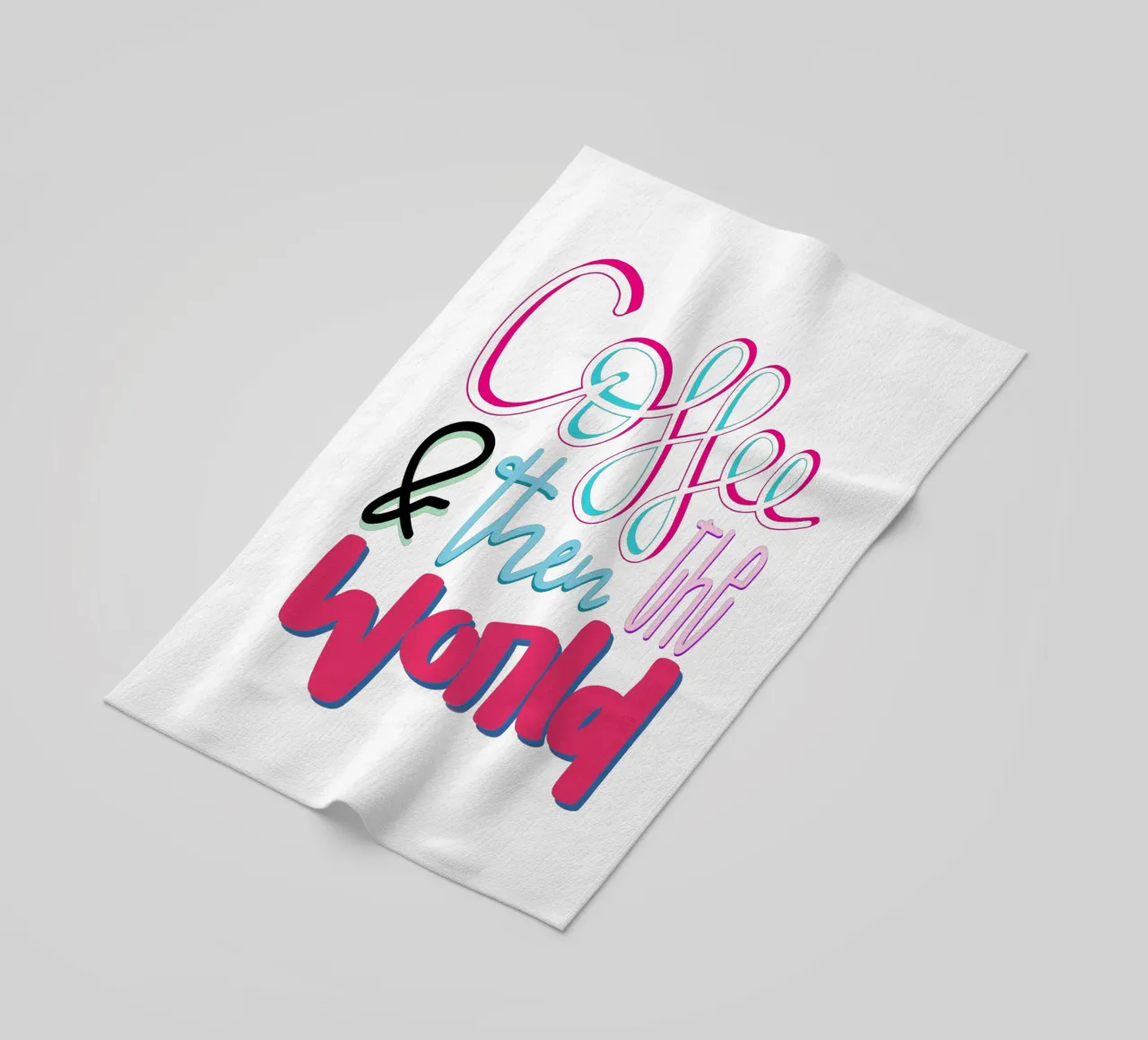 Coffee & then the world telo mare da LIMITED EDITION LETTERS
