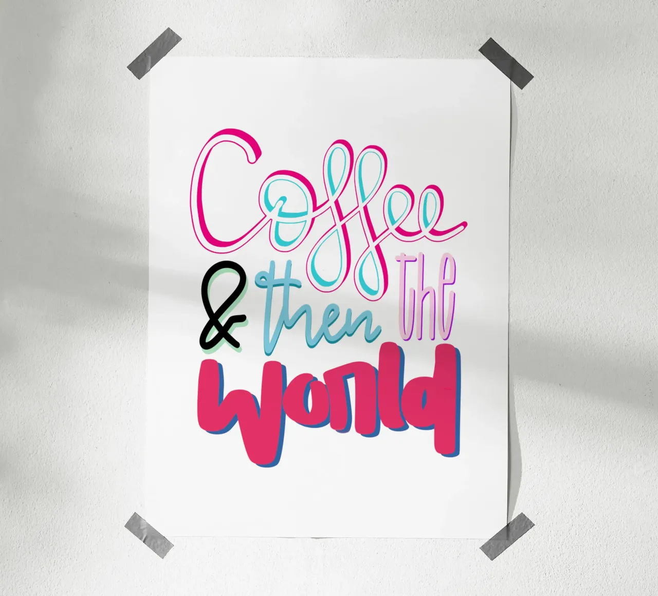 Coffee & then the world carta hahnemühle da LIMITED EDITION LETTERS