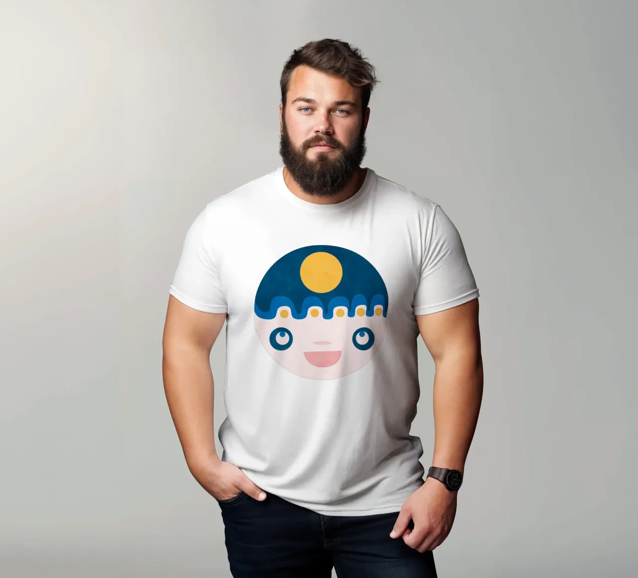 Looking At the Moon t-shirt da lovely lines