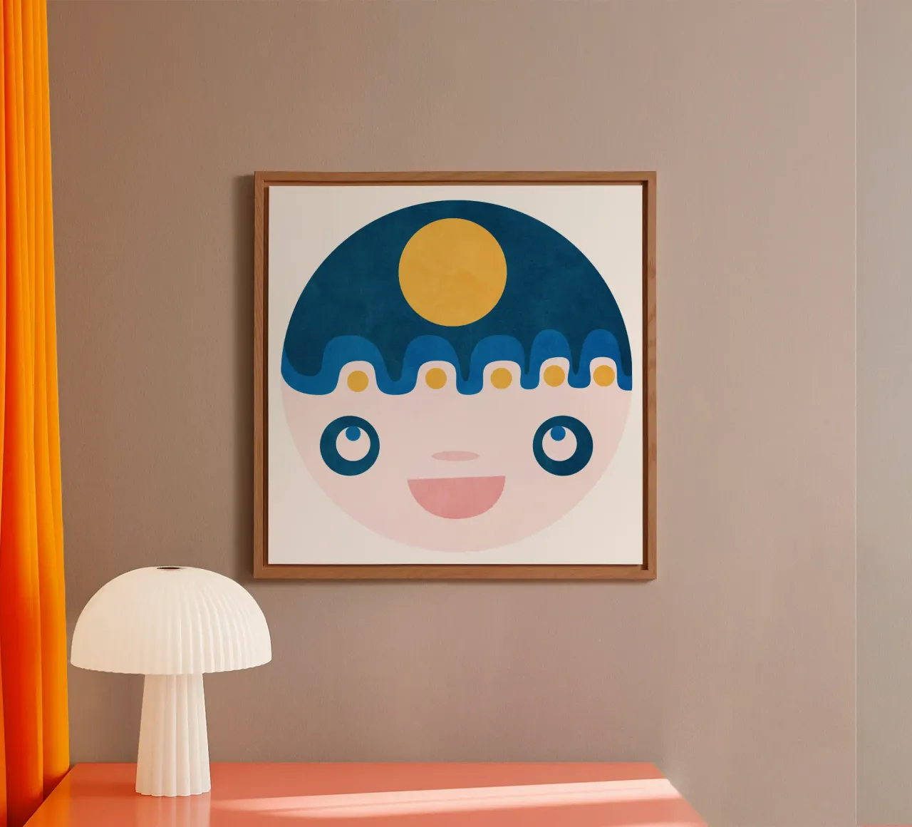 Looking At the Moon alluminio dibond da lovely lines