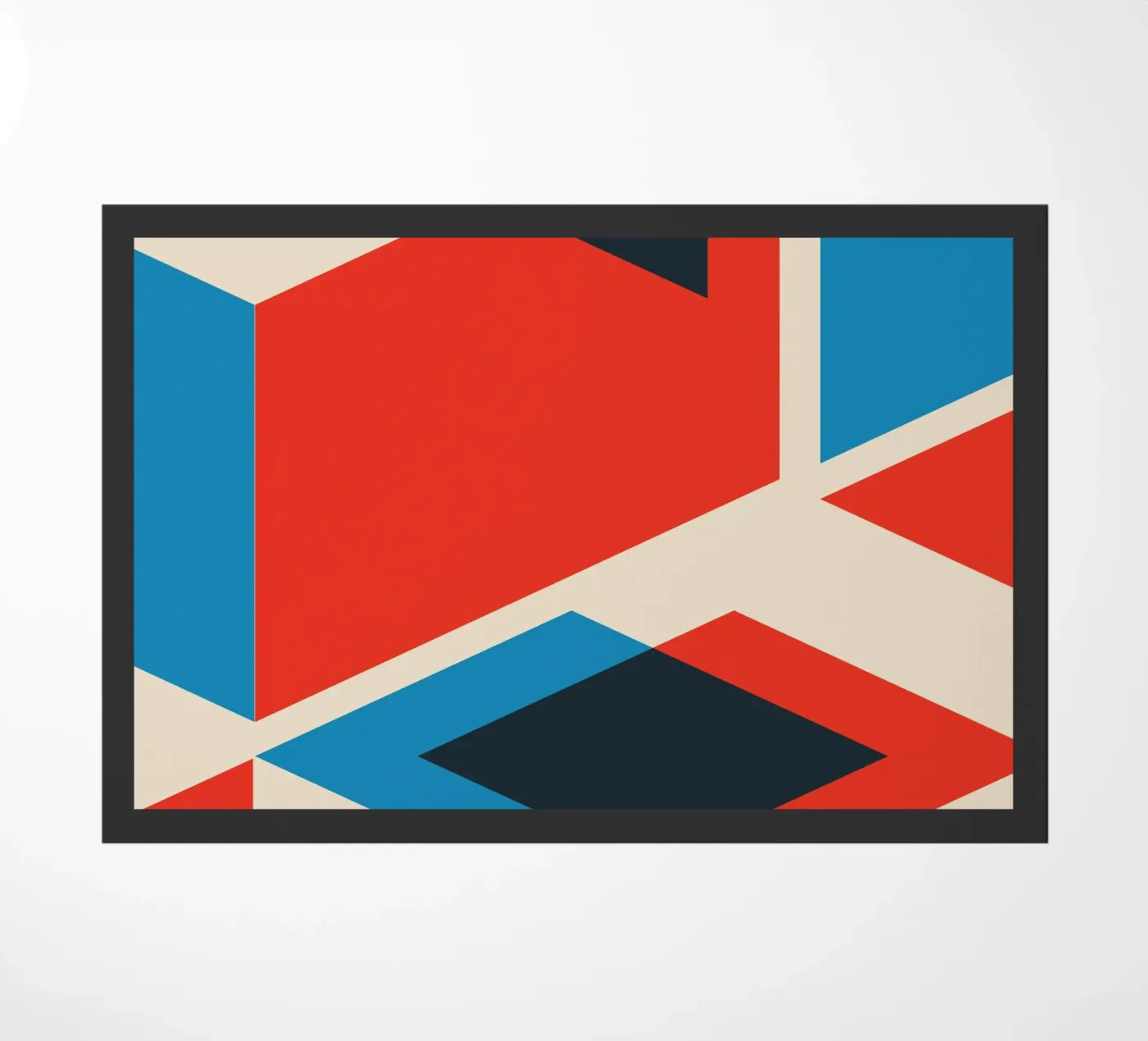 Geometric Layers doormat by Kim Hubball Studio