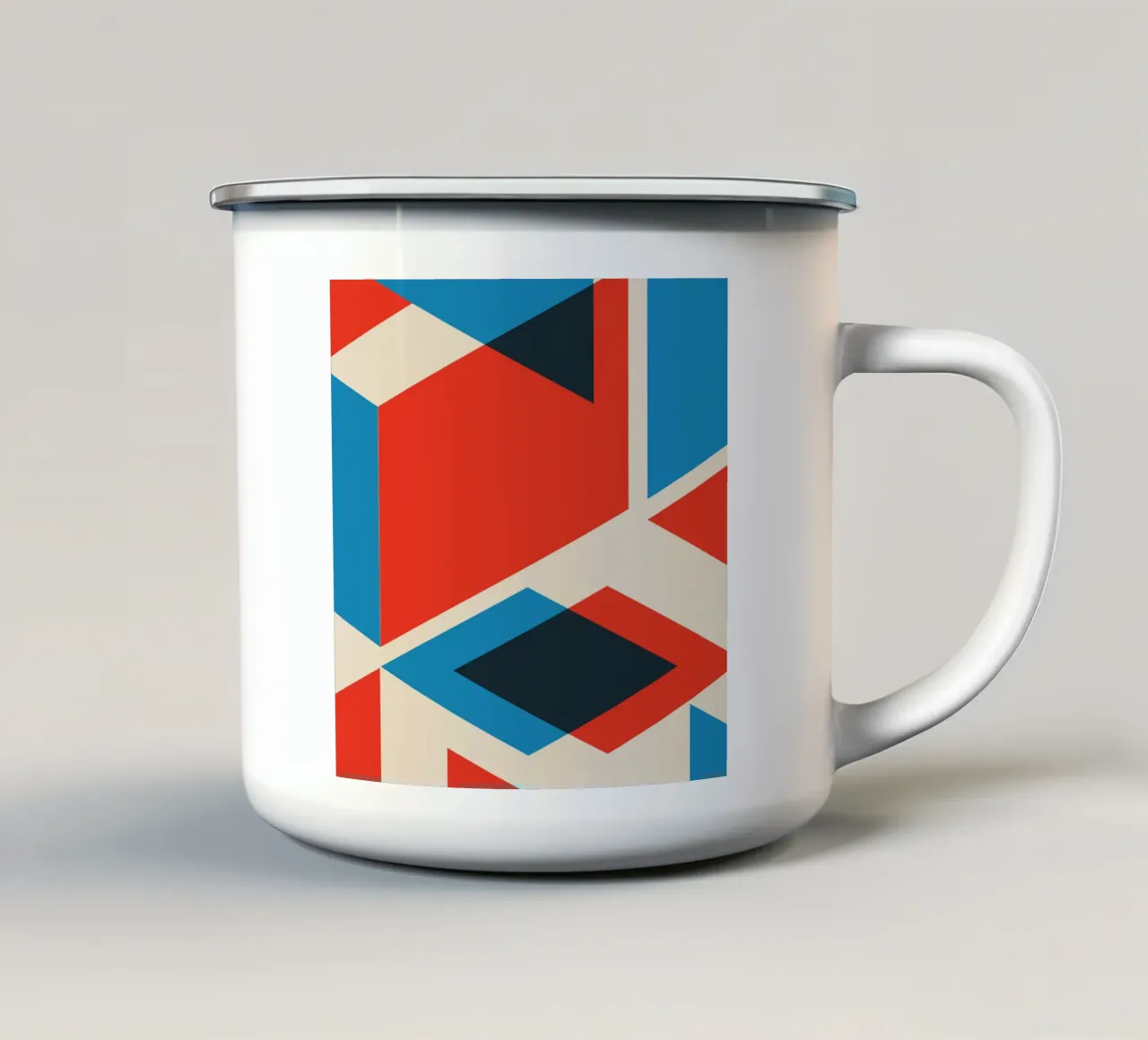 Strati geometrici tazza in smalto da Kim Hubball Studio