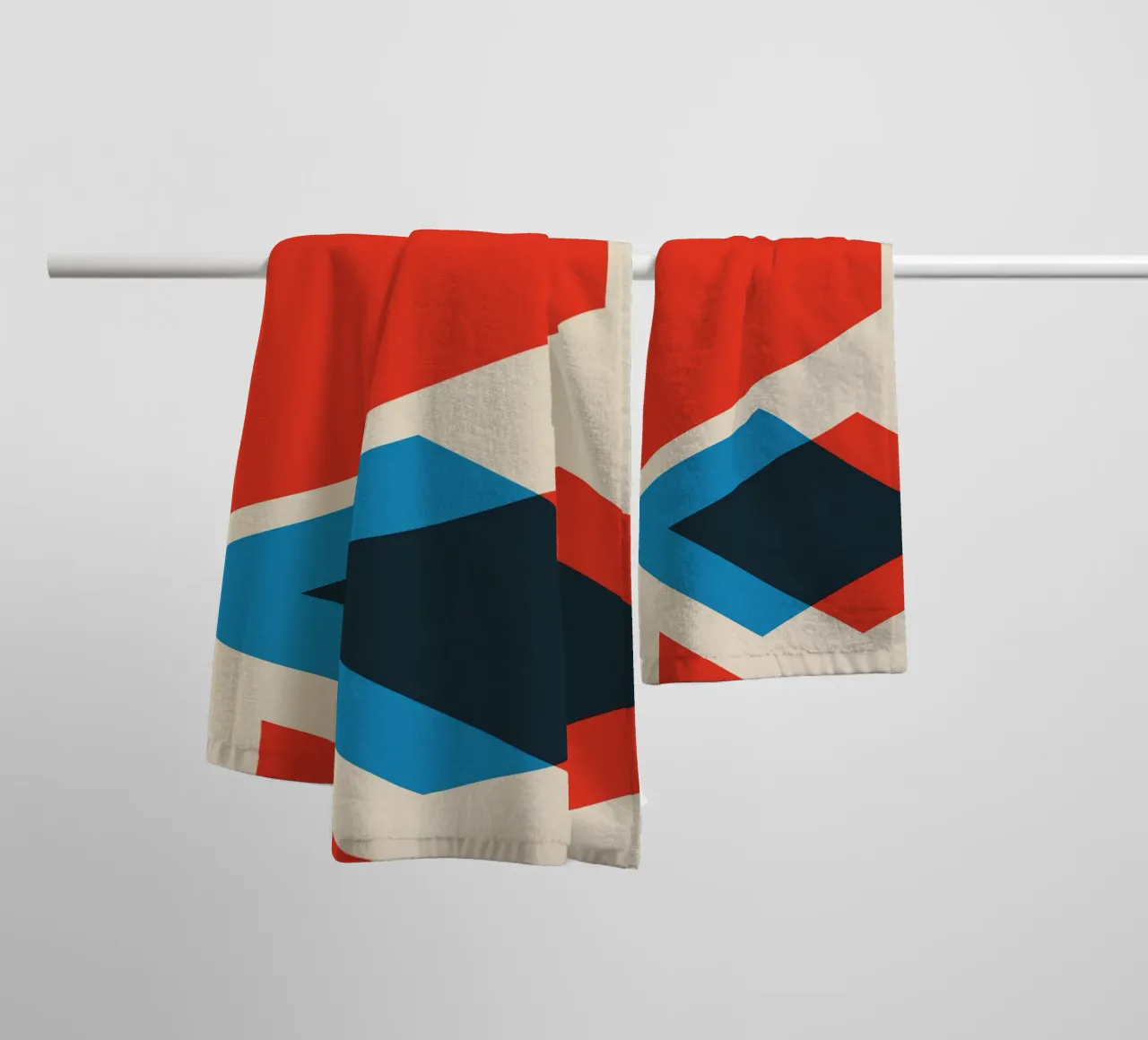 Geometric Layers towel by Kim Hubball Studio