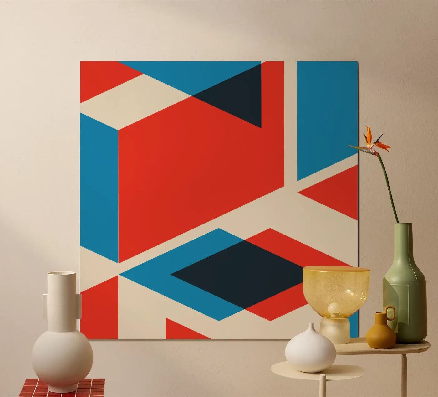 Geometric Layers poster by Kim Hubball Studio