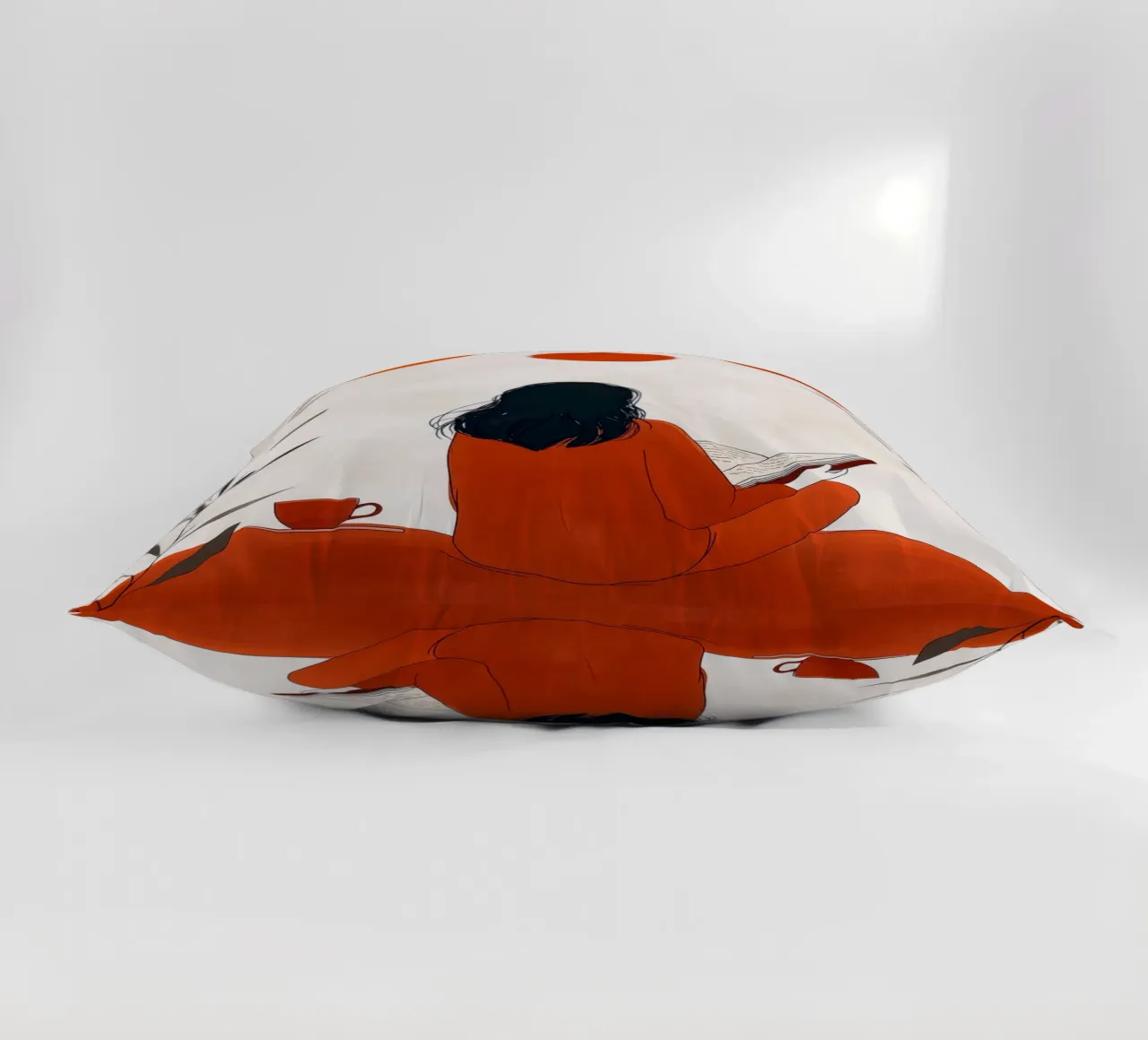 Lecture Femme vie art minimal coussin de Justyna Jaszke JBJart