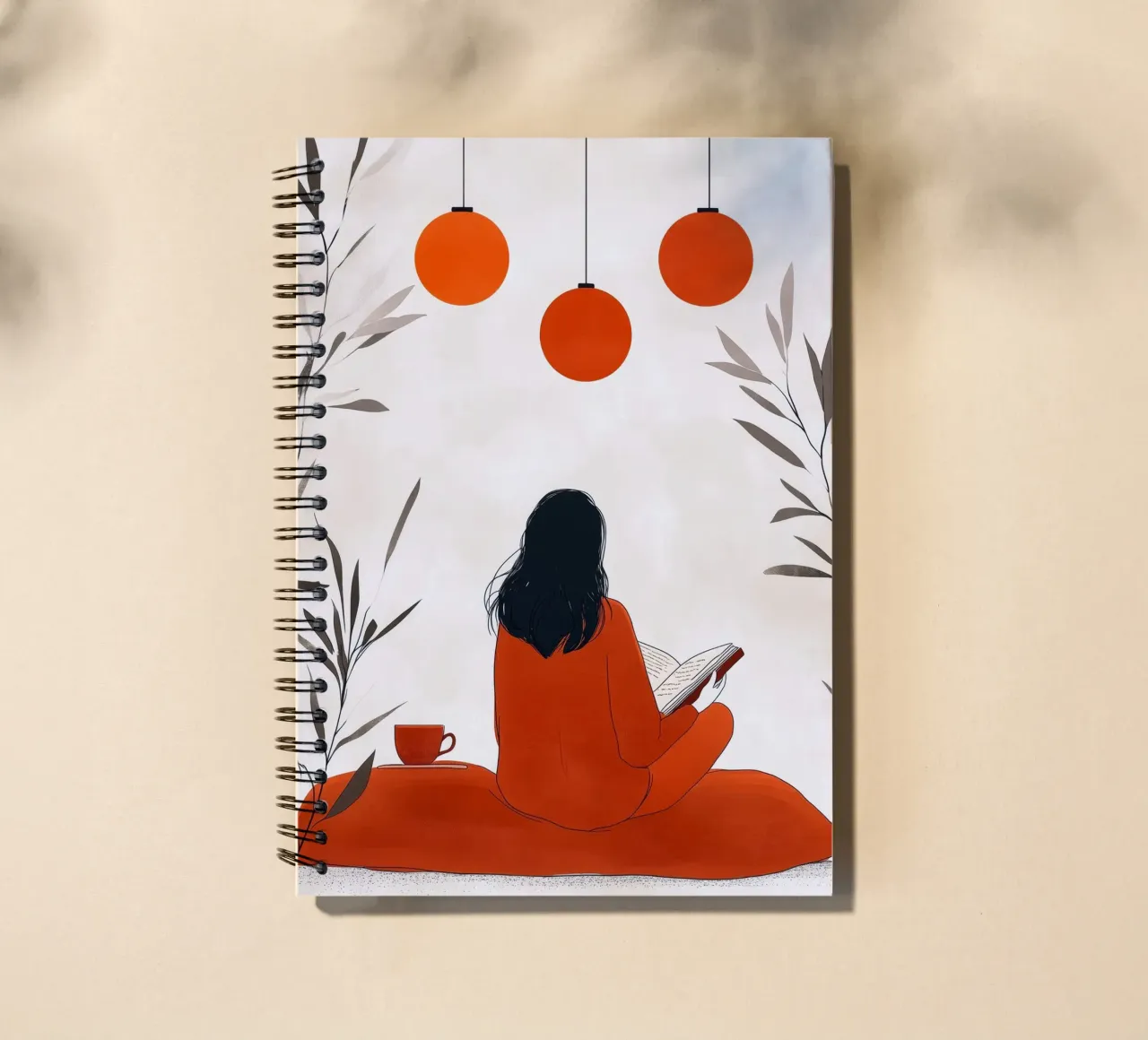 Lecture Femme vie art minimal carnet à spirale de Justyna Jaszke JBJart