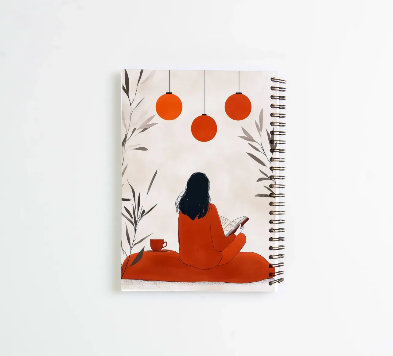 Lecture Femme vie art minimal carnet à spirale de Justyna Jaszke JBJart