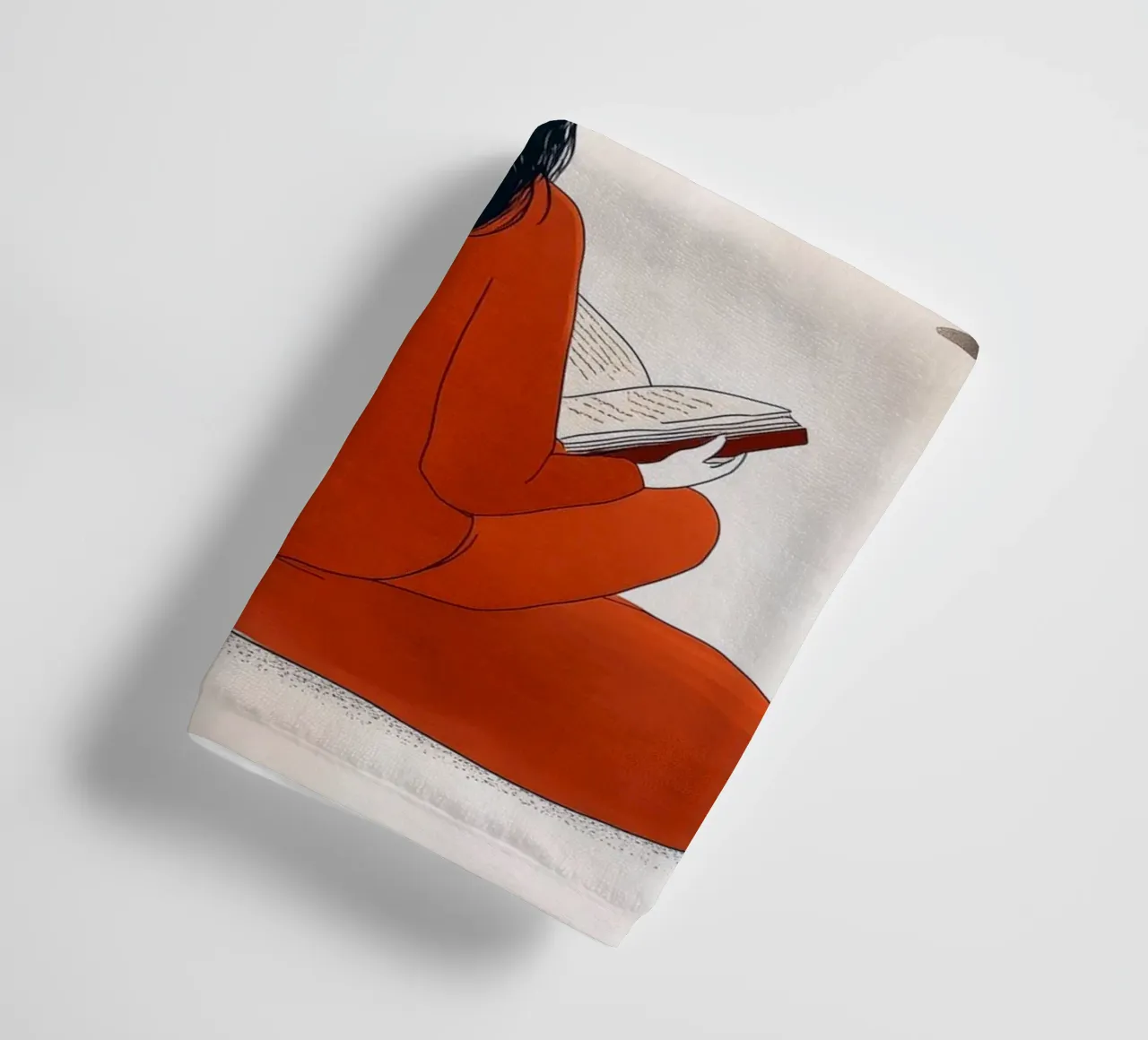 Lecture Femme vie art minimal serviette de bain de Justyna Jaszke JBJart