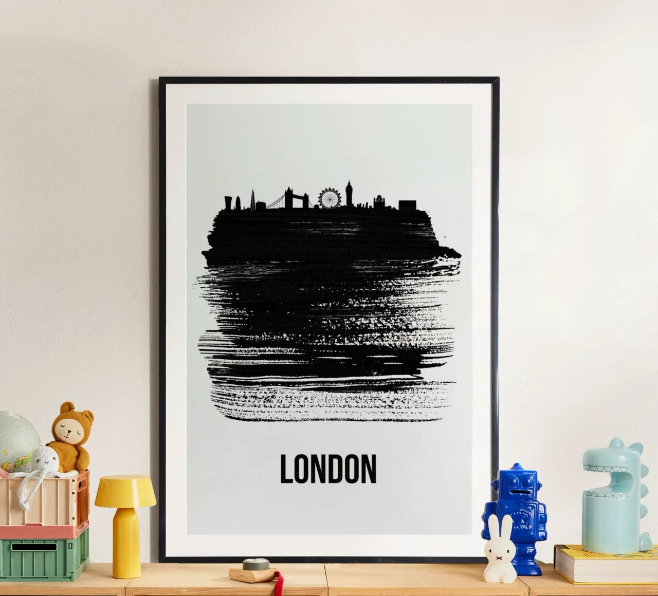 London Skyline Brush Stroke Poster von Naxart