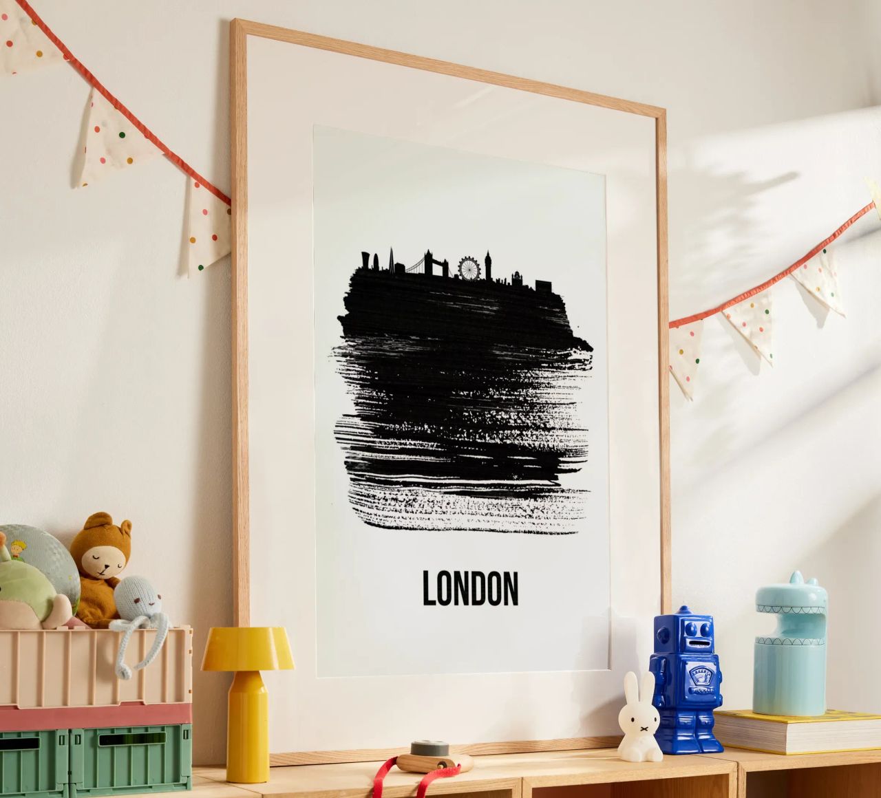 London Skyline Brush Stroke Poster von Naxart