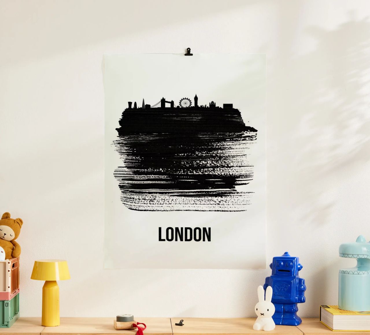 London Skyline Brush Stroke Poster von Naxart