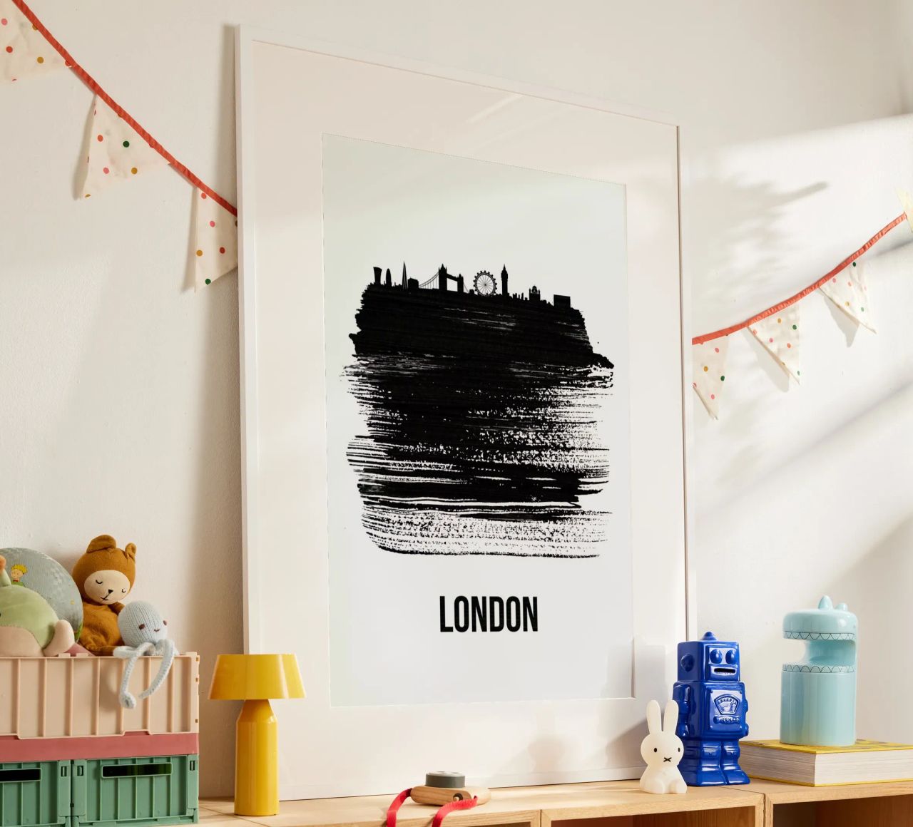 London Skyline Brush Stroke Poster von Naxart