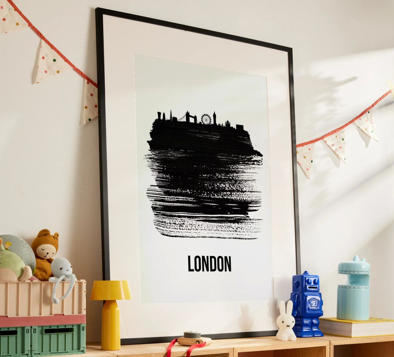 London Skyline Brush Stroke Poster von Naxart